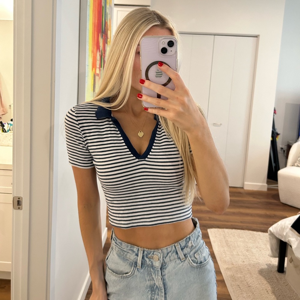 Zara Striped Crop Top
